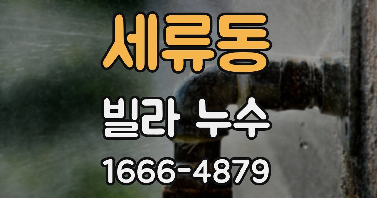 세류동 빌라 누수