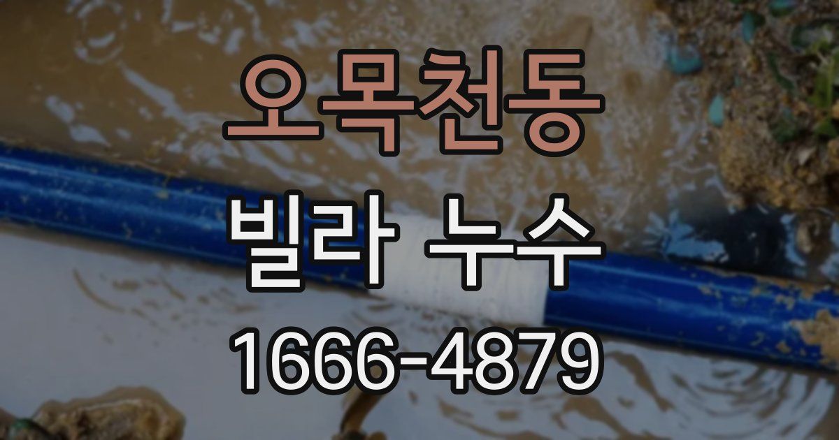 오목천동 빌라 누수