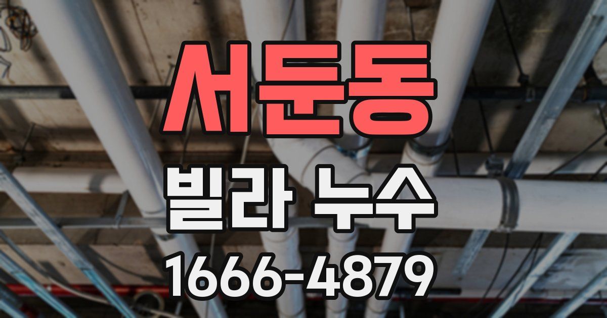서둔동 빌라 누수