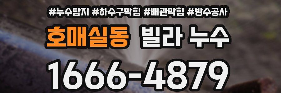 호매실동 빌라 누수