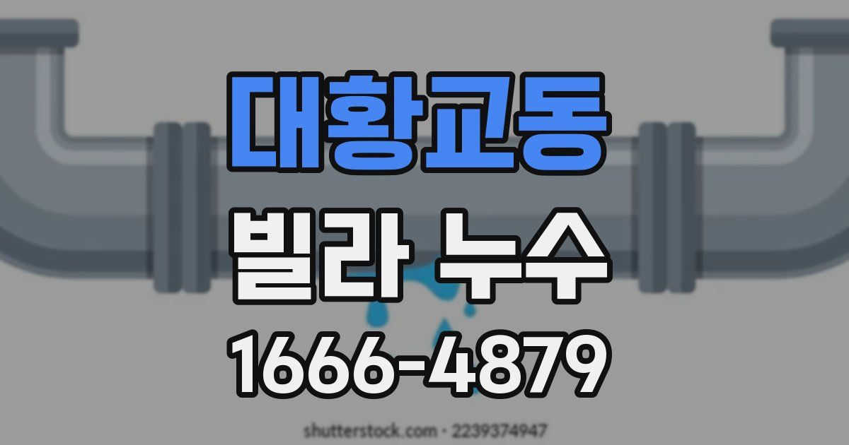 대황교동 빌라 누수