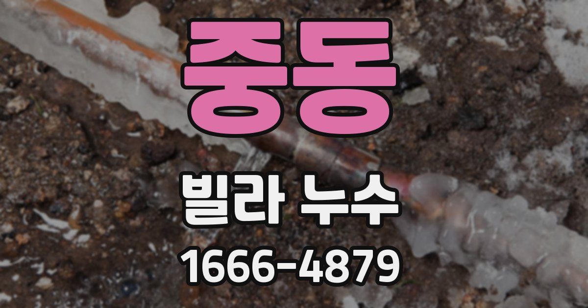 중동 빌라 누수