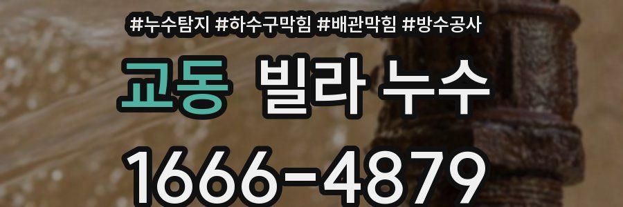 교동 빌라 누수