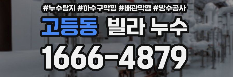 고등동 빌라 누수