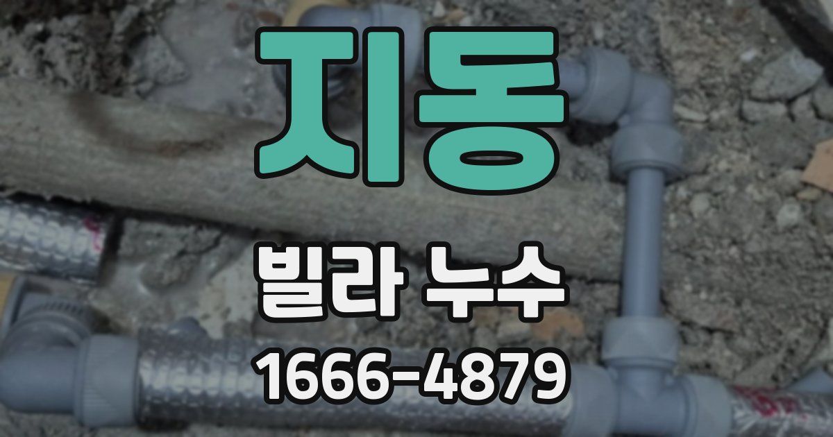 지동 빌라 누수