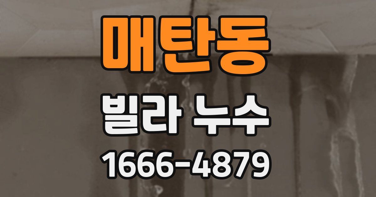 매탄동 빌라 누수