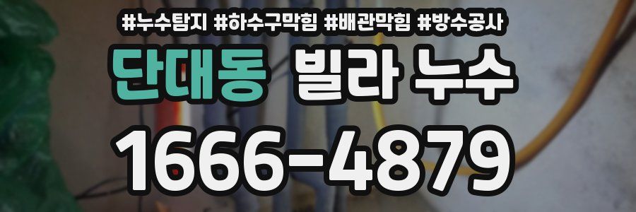 단대동 빌라 누수