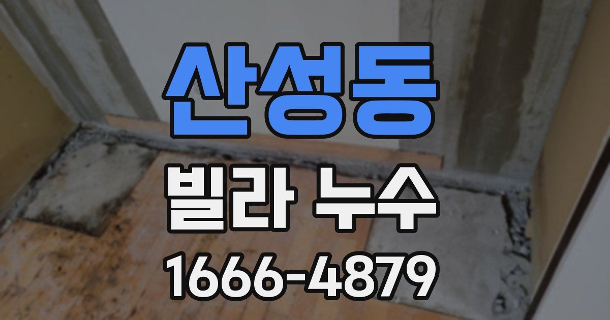 산성동 빌라 누수