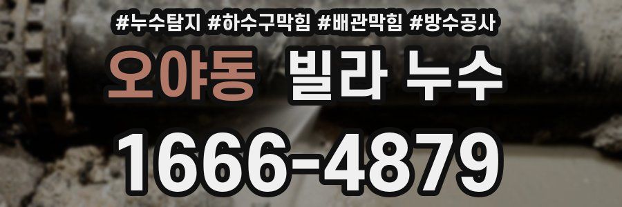 오야동 빌라 누수
