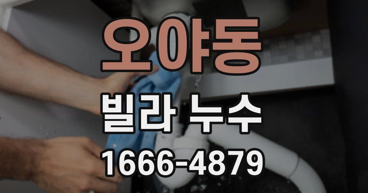 오야동 빌라 누수