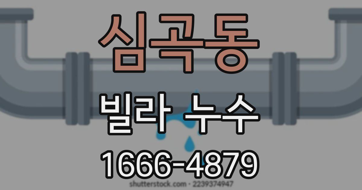심곡동 빌라 누수
