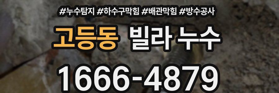 고등동 빌라 누수