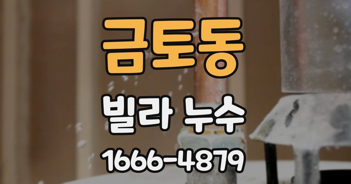 금토동 빌라 누수