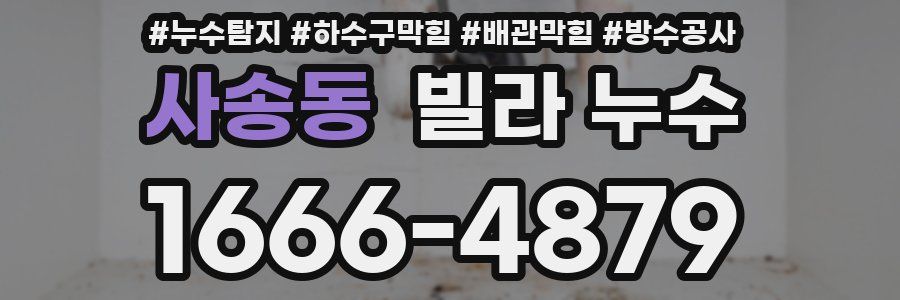 사송동 빌라 누수