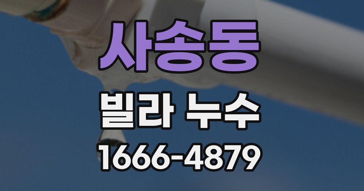 사송동 빌라 누수