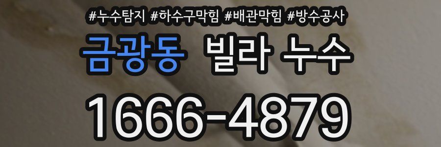 금광동 빌라 누수