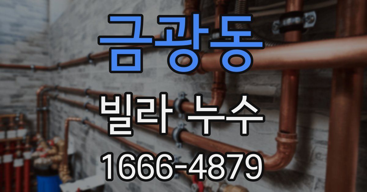 금광동 빌라 누수