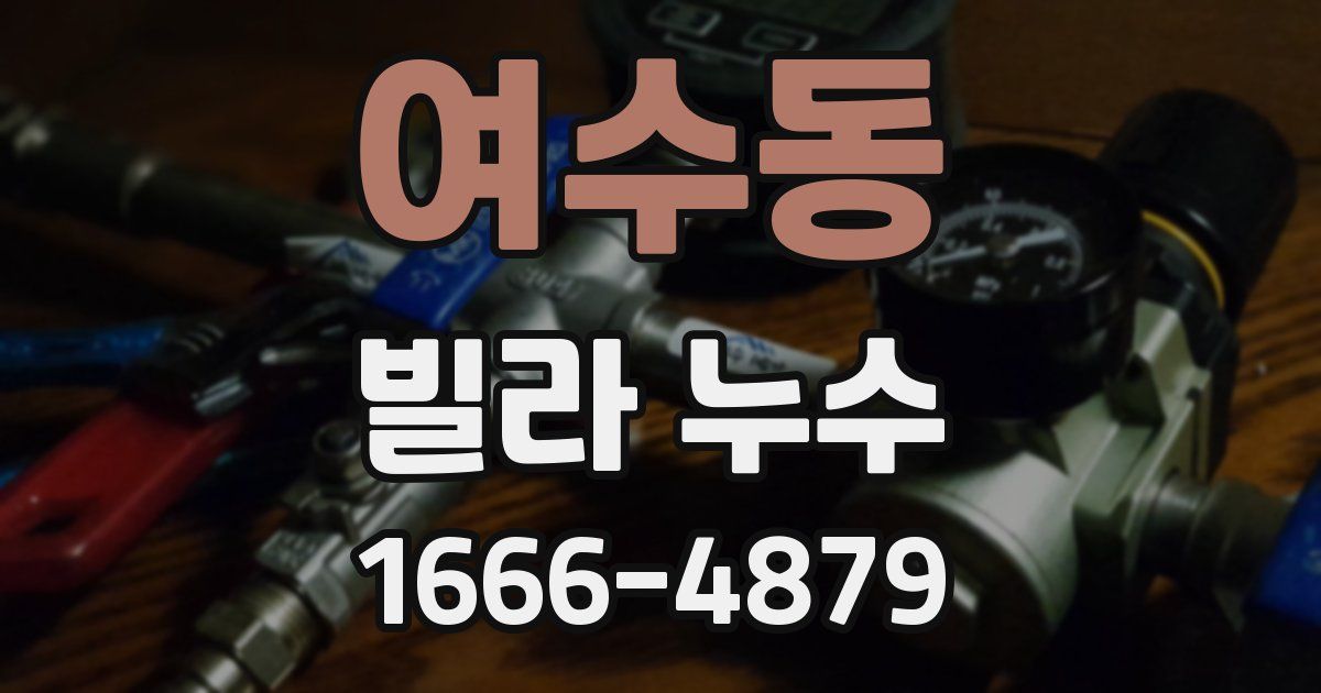 여수동 빌라 누수