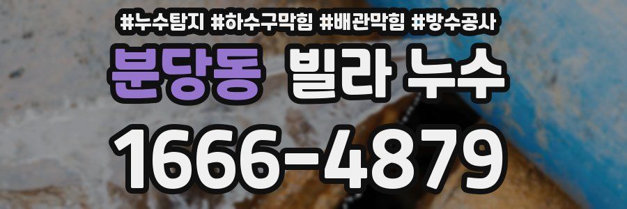 분당동 빌라 누수