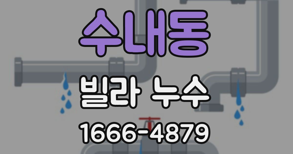 수내동 빌라 누수