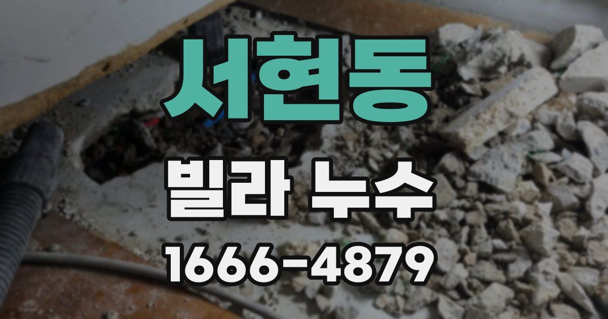 서현동 빌라 누수