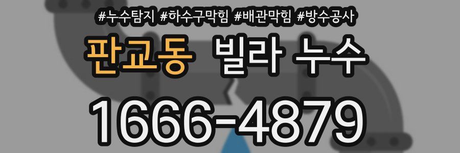 판교동 빌라 누수