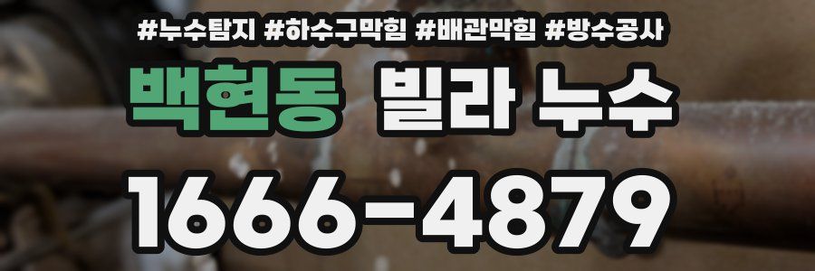 백현동 빌라 누수