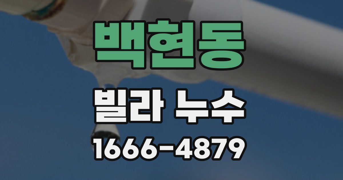 백현동 빌라 누수