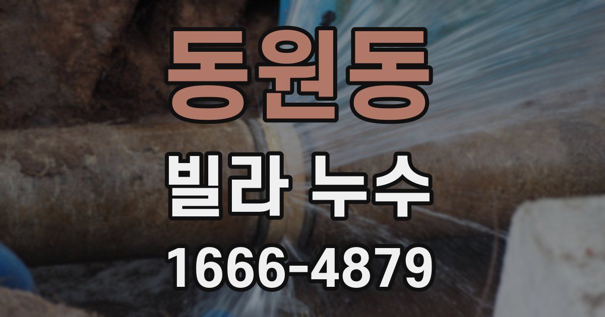 동원동 빌라 누수