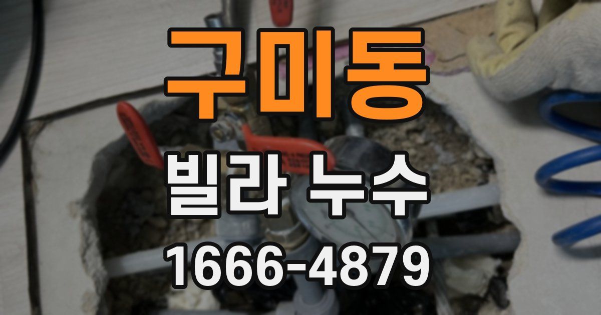 구미동 빌라 누수