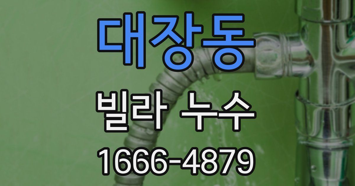 대장동 빌라 누수