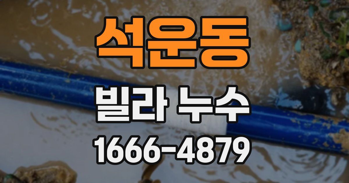 석운동 빌라 누수