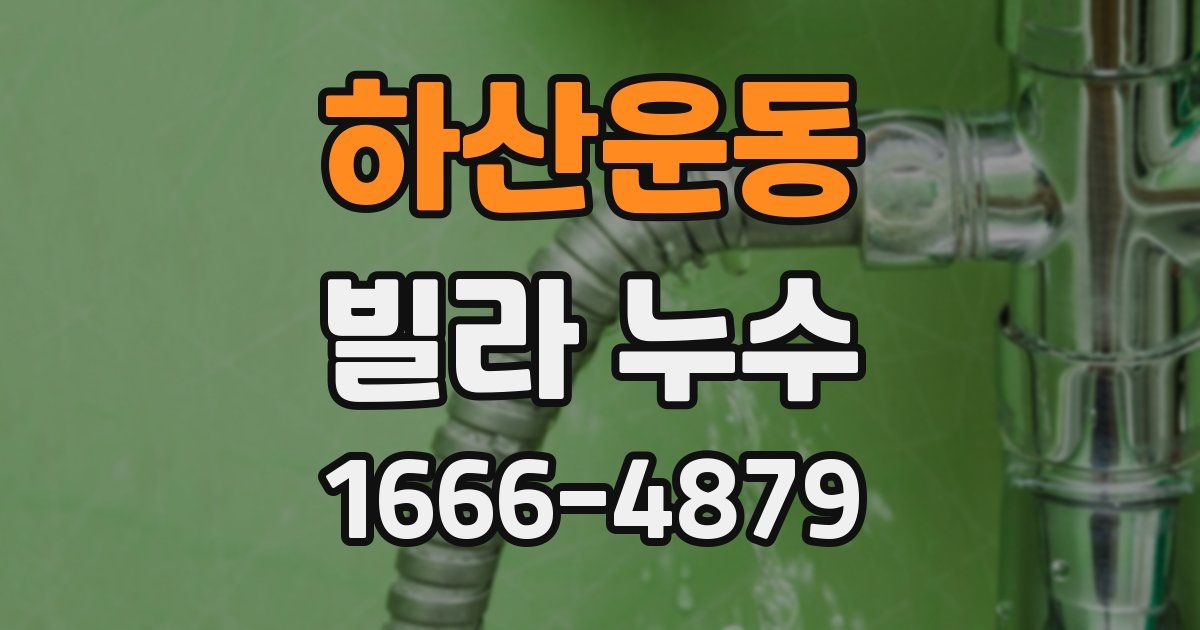하산운동 빌라 누수