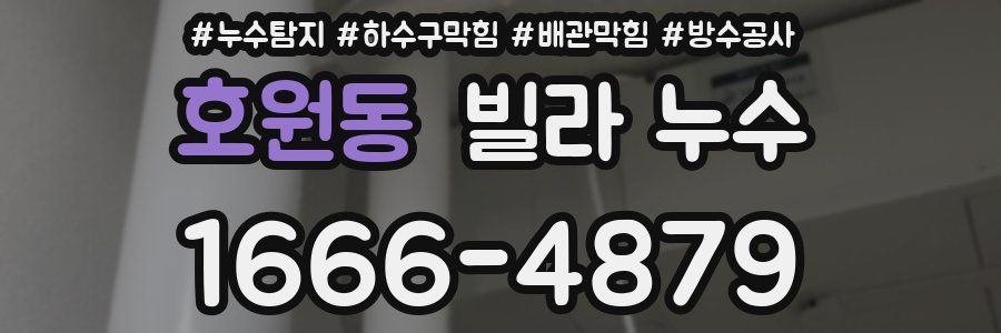 호원동 빌라 누수