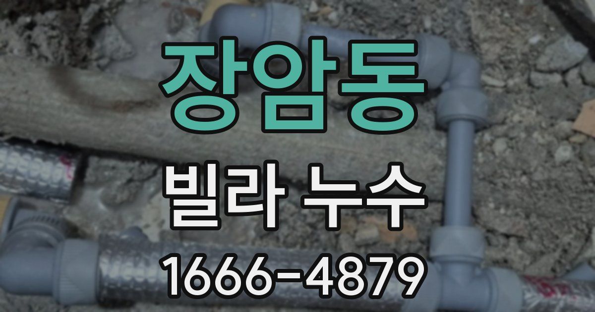 장암동 빌라 누수