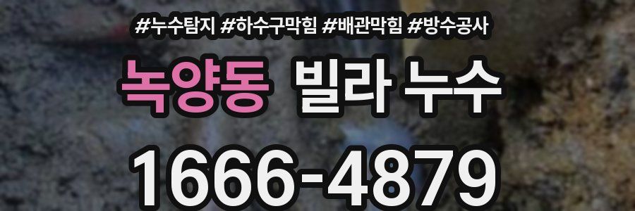 녹양동 빌라 누수