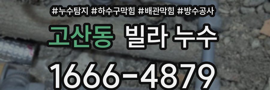 고산동 빌라 누수