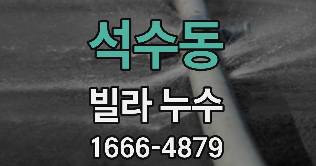 석수동 빌라 누수