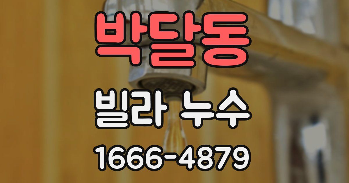 박달동 빌라 누수