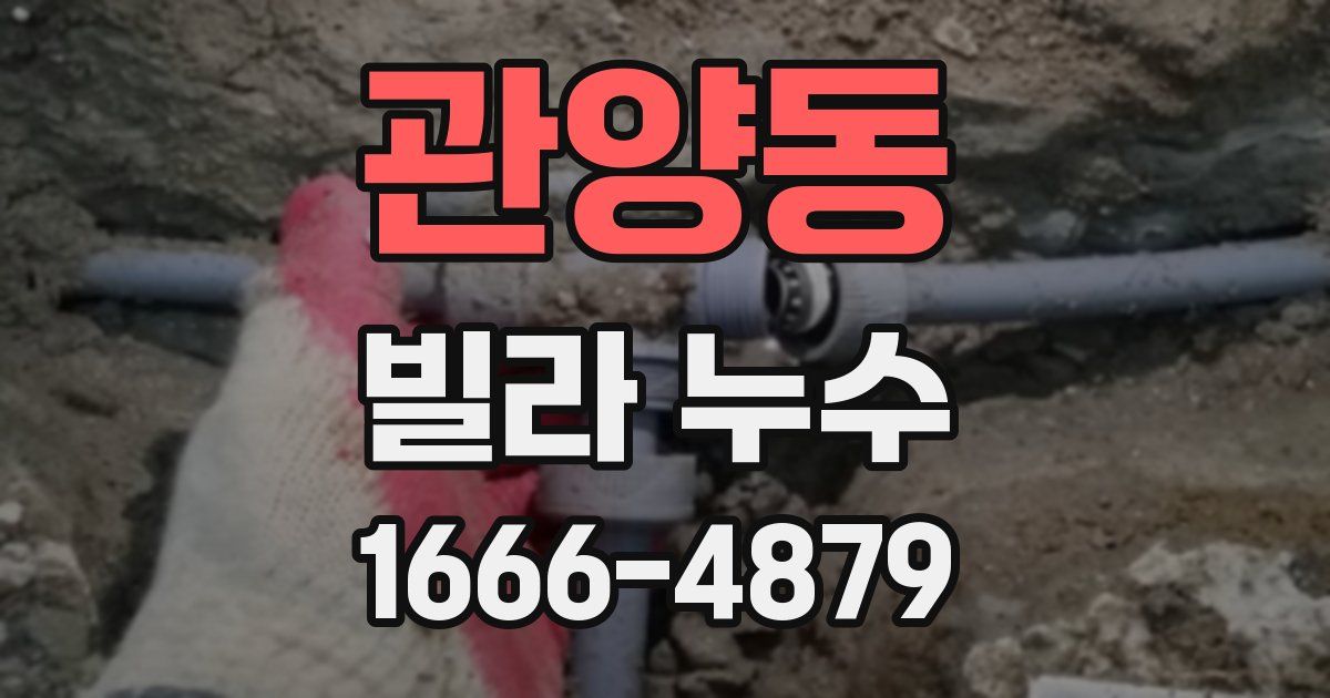 관양동 빌라 누수