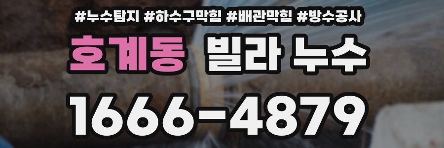 호계동 빌라 누수