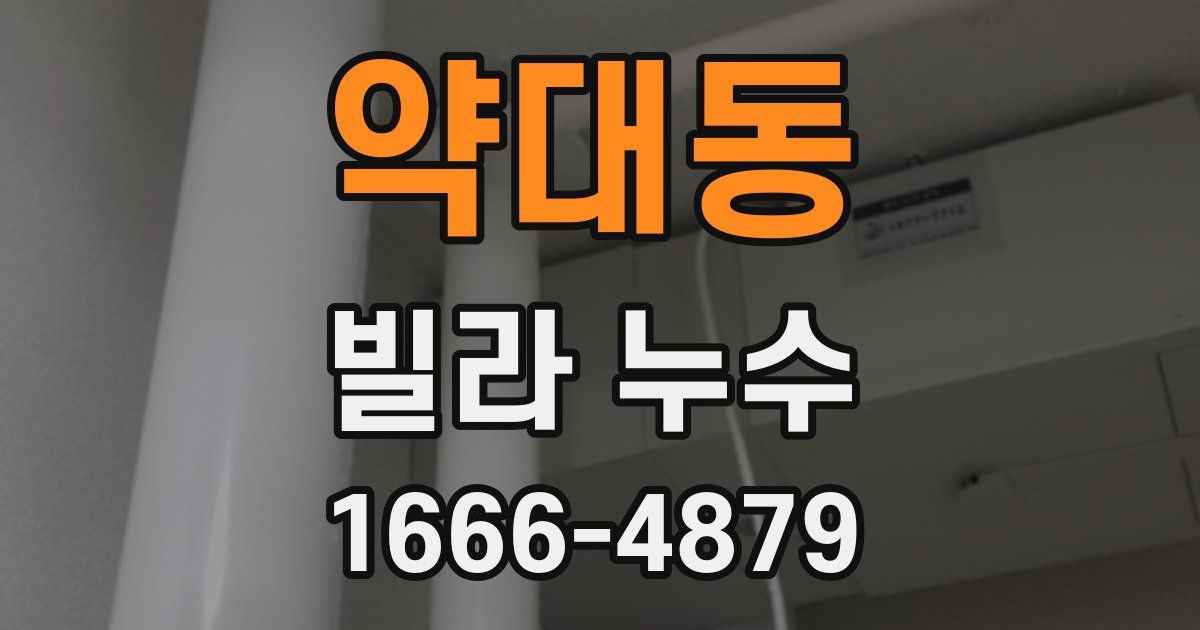 약대동 빌라 누수