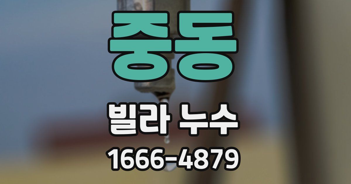 중동 빌라 누수