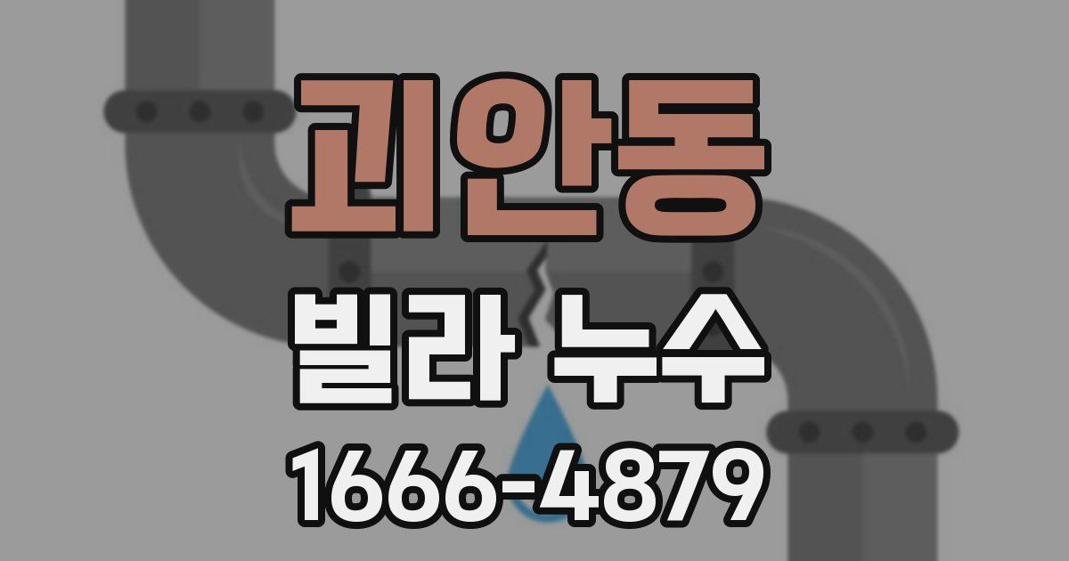 괴안동 빌라 누수