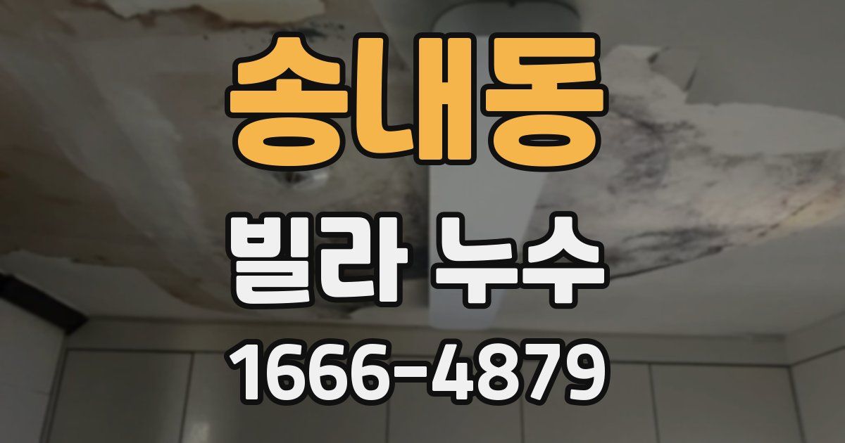 송내동 빌라 누수