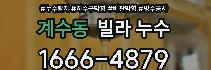 계수동 빌라 누수