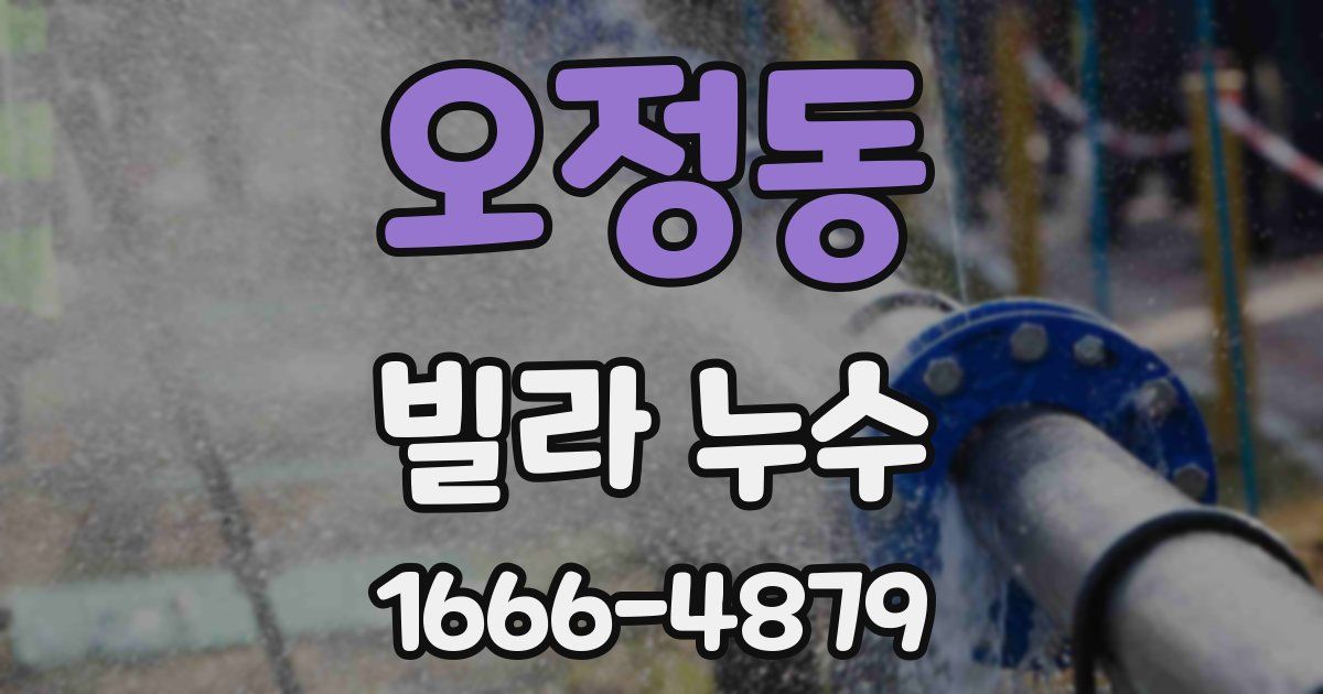 오정동 빌라 누수