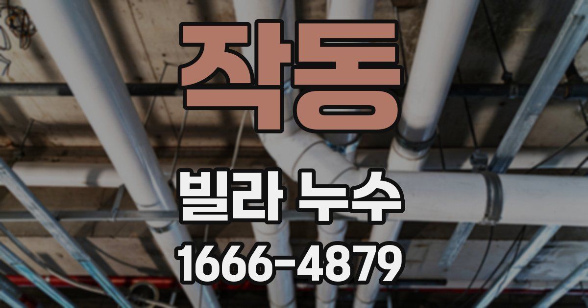 작동 빌라 누수