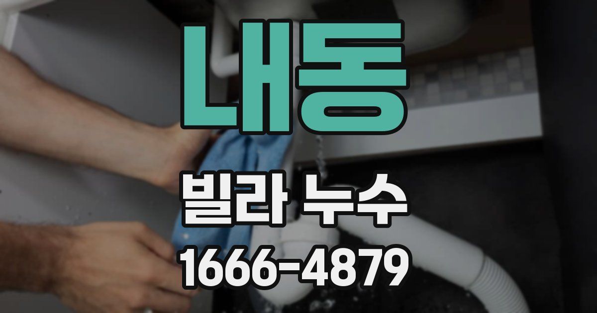 내동 빌라 누수