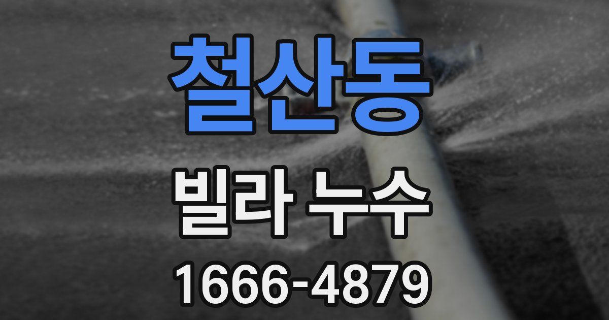 철산동 빌라 누수